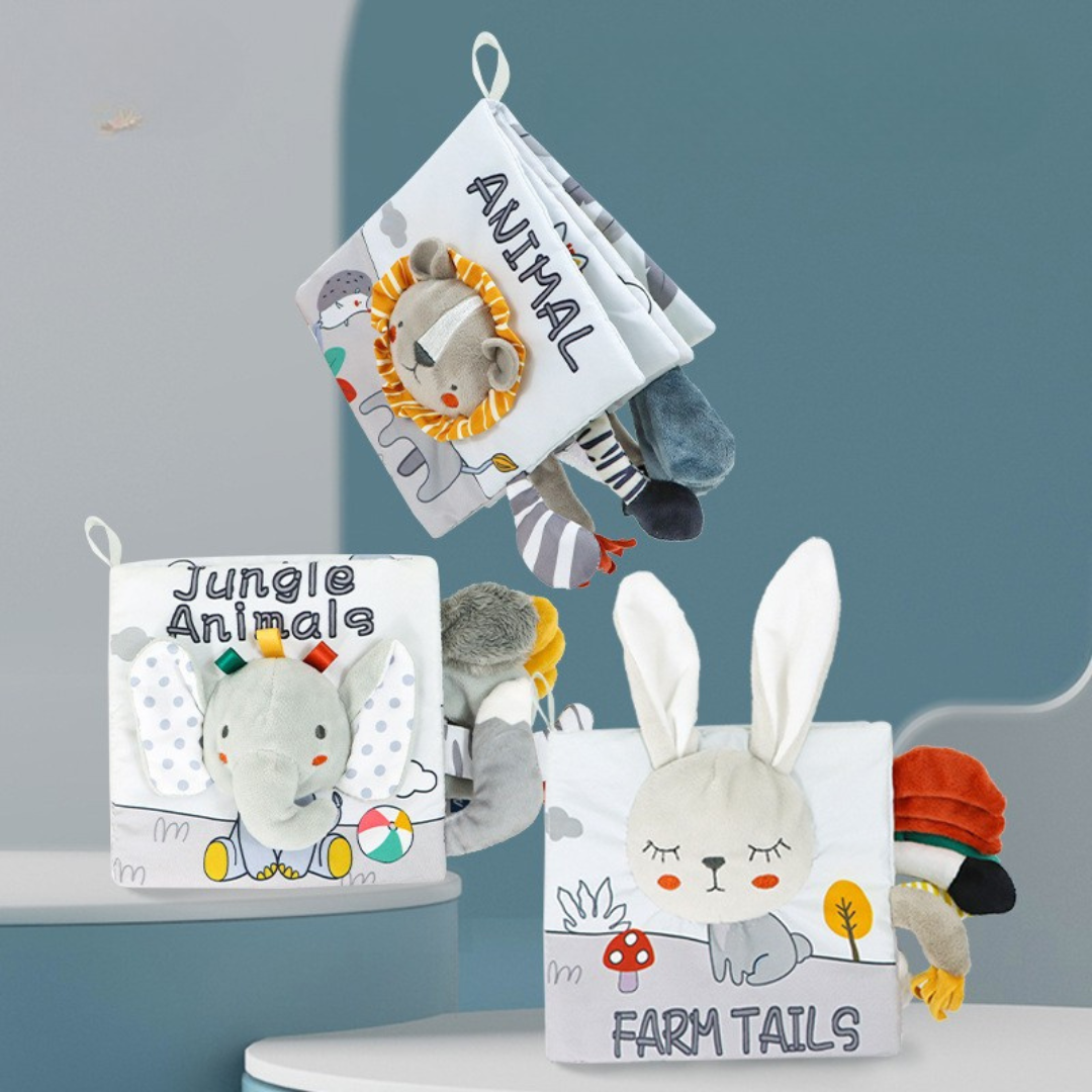 Sensory plush toy playbook for children