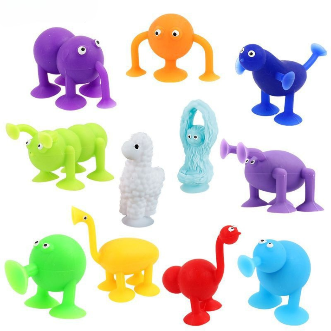 Educational suction cup letters and numbers toy