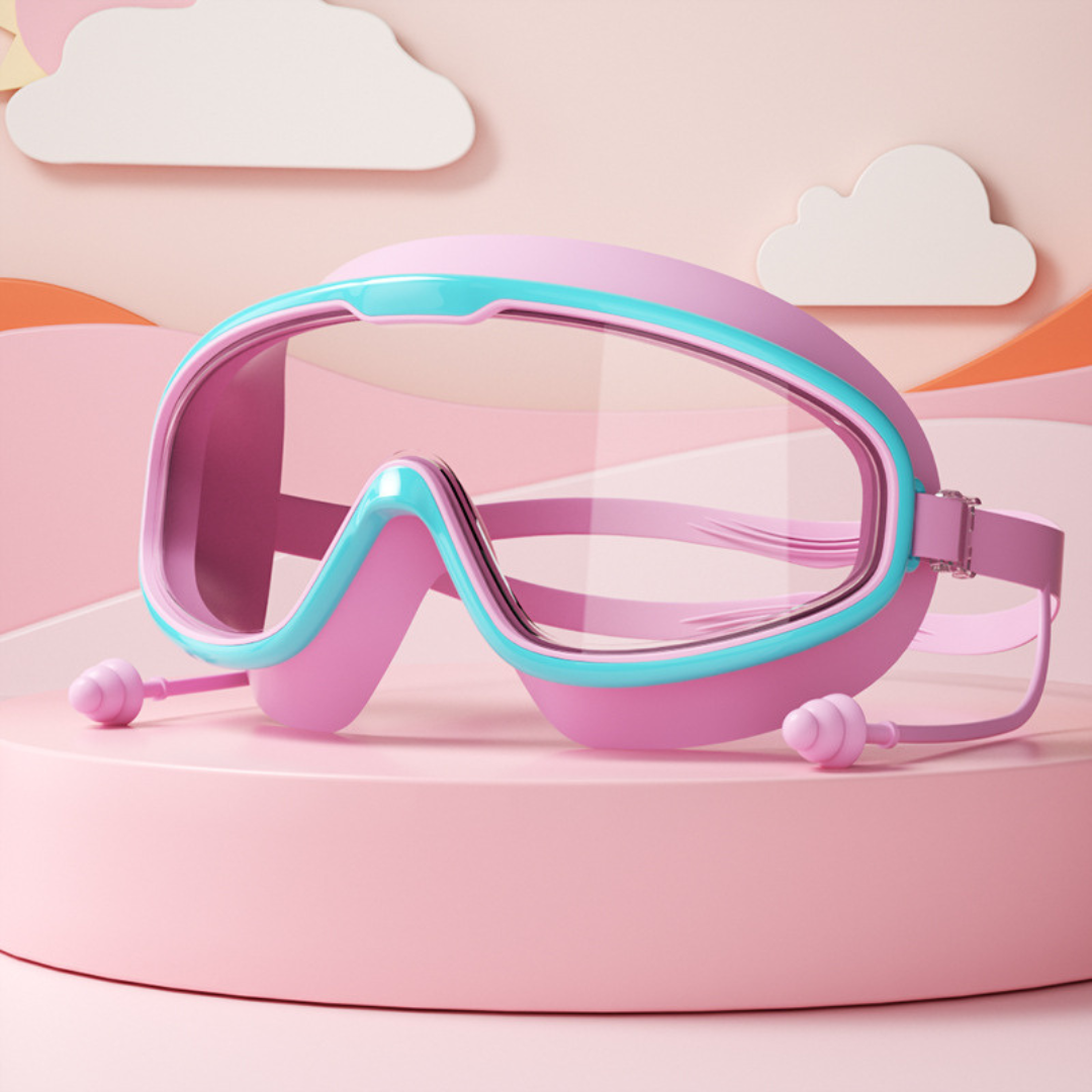 Kids Swimming goggles with large frames and anti-fog system