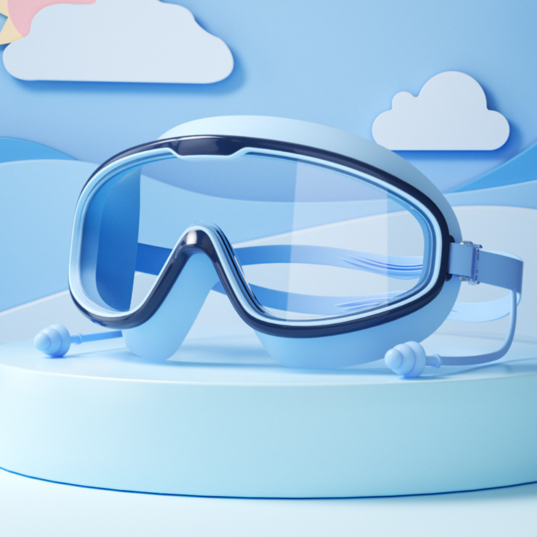 Kids Swimming goggles with large frames and anti-fog system