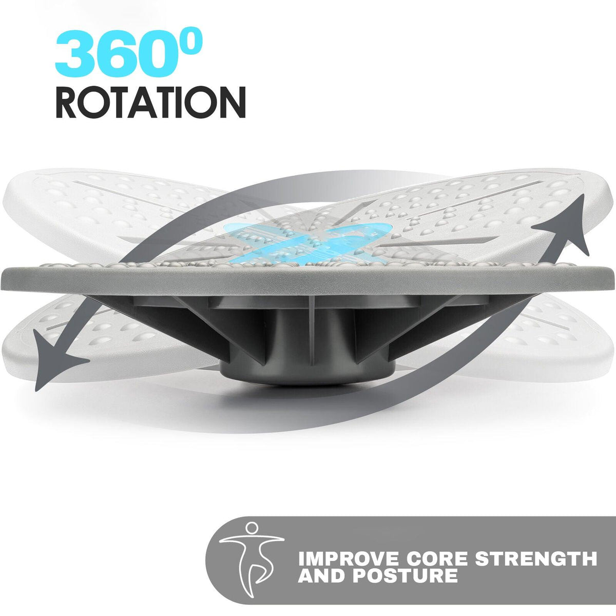 Wobble Board for Adults - Wobble Balance Board Exercise Fitness Yoga Stability Training Rehabilitation Aid