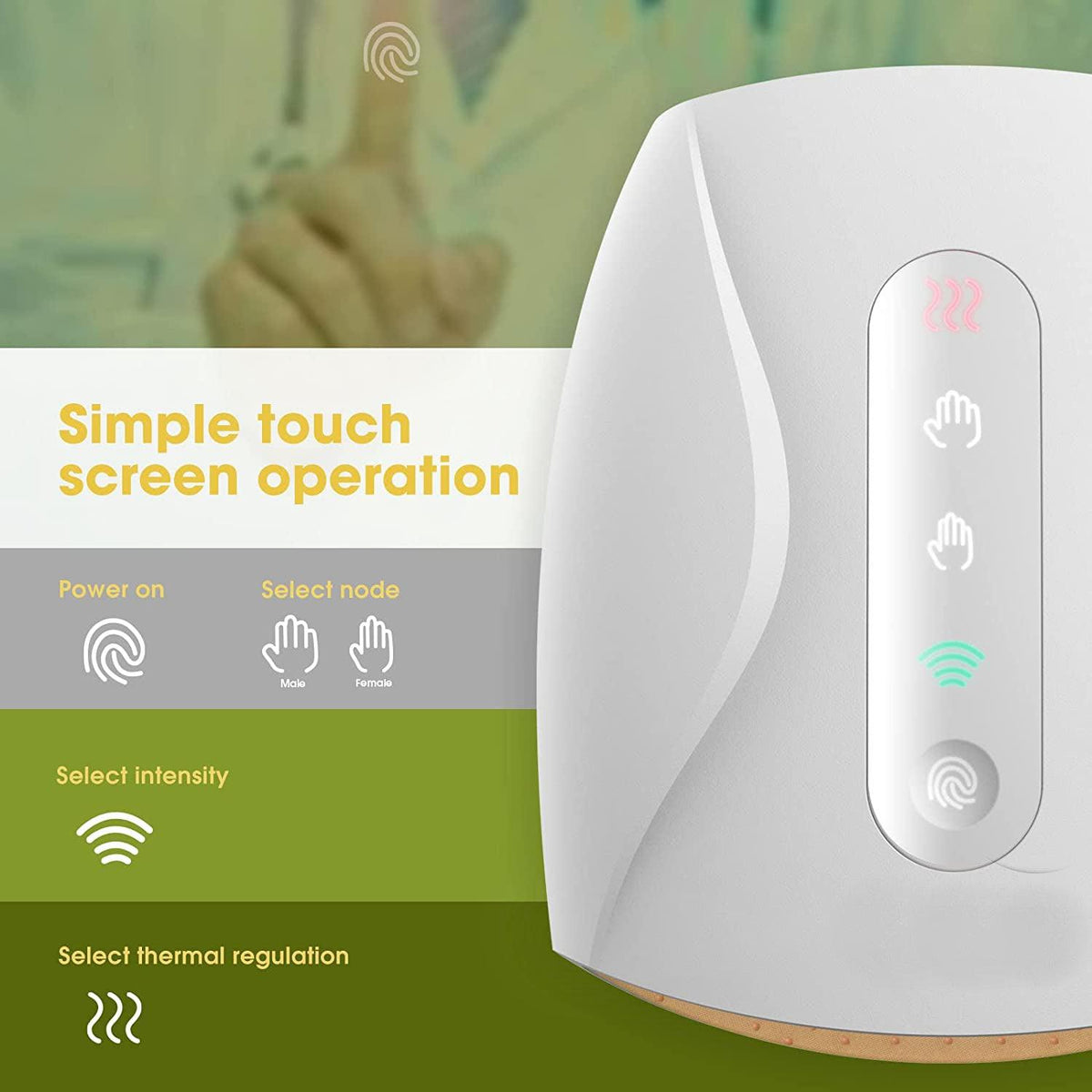 Hand Massager Machines - Electric Hand Massager for Palm Massage Cordless Heat Accupressure Massager