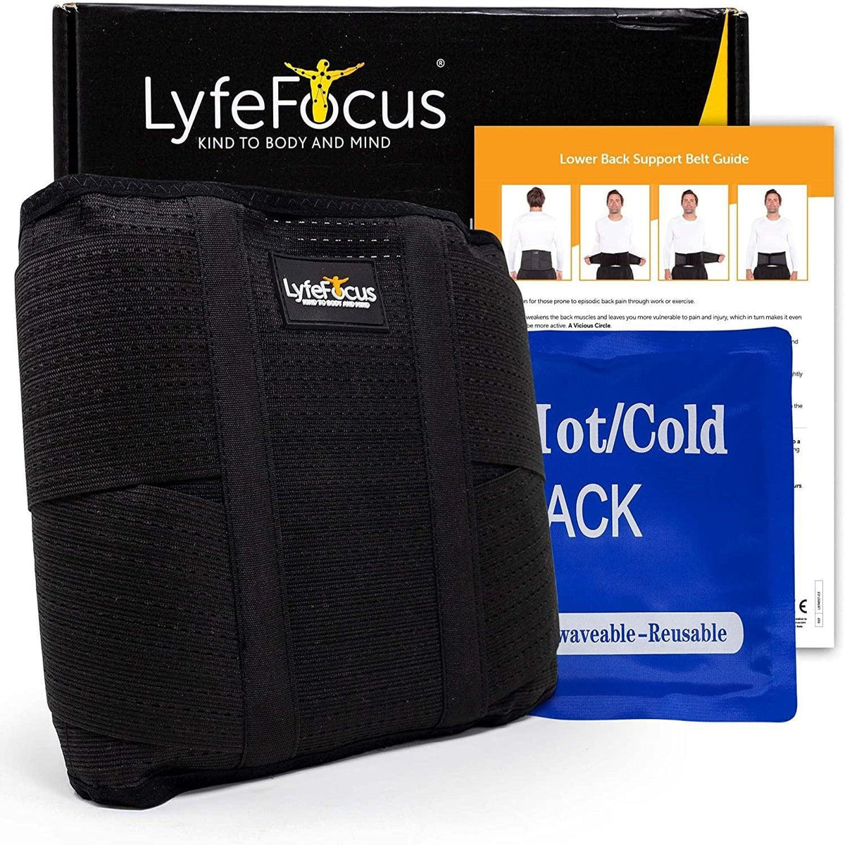 Lower Back Support Belt - Adjustable Back Brace for Lower Back Pain
