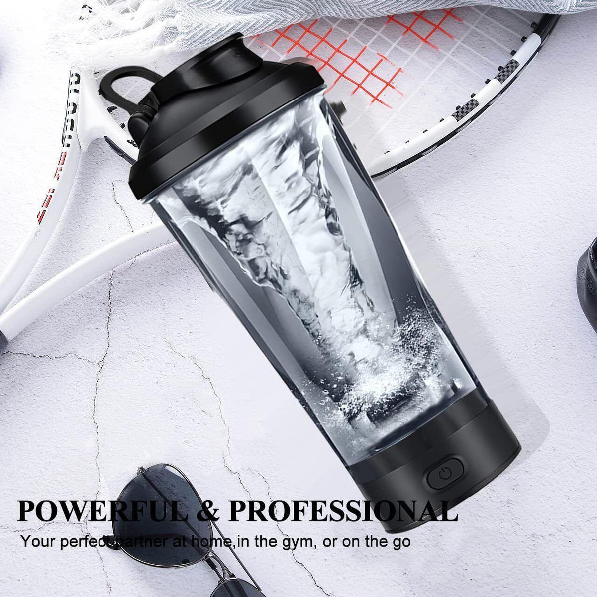 Electric Protein Shaker Bottle - Made with Tritan BPA Free USB Rechargeable