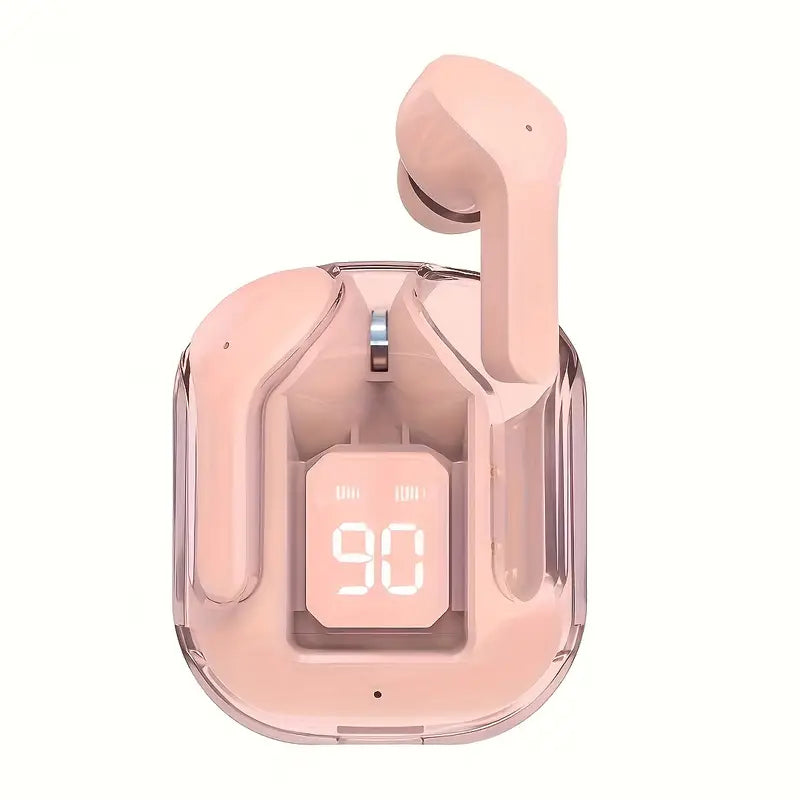 Airwatch Transparent TWS Wireless Earbuds – LED Display, Hi-Fi Sound, Gaming Headphones with Mic