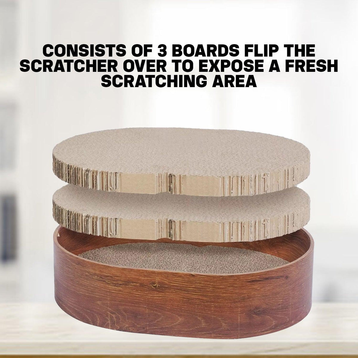 Cat Scratching Cardboard - 3 Replacacle board Corrugated Cardboard Scratch Pad