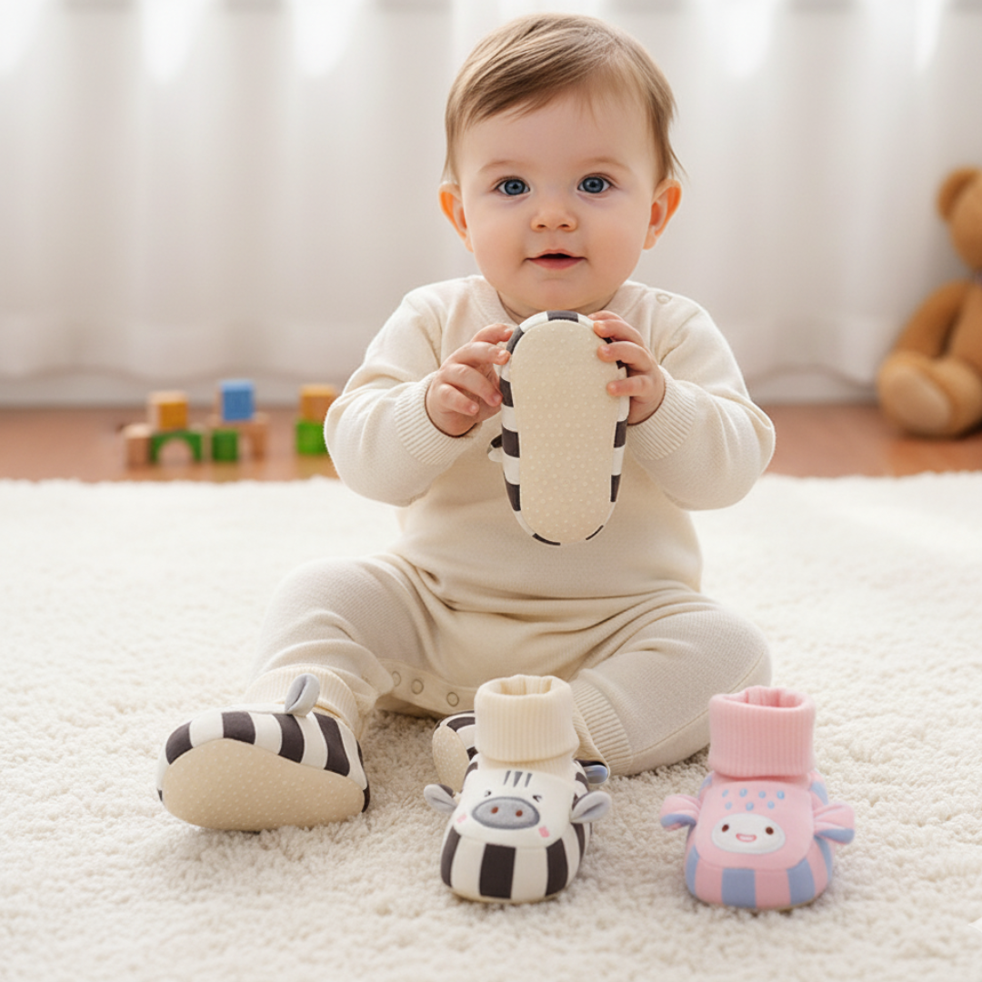 Cosy Baby Sock Shoes – Warm, Non-Slip & Comfortable