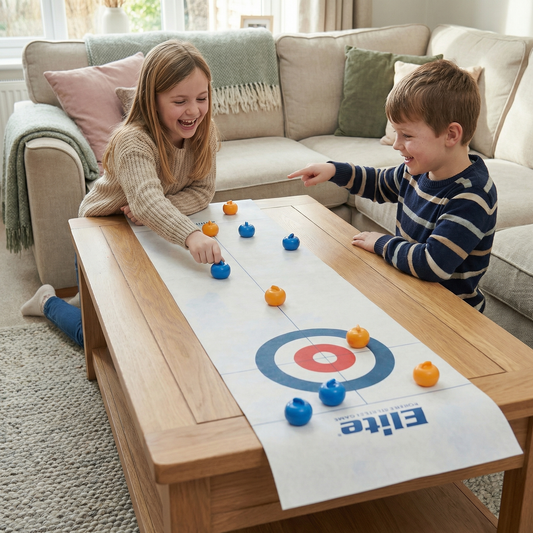 Portable Tabletop Curling Game – 2-Player Competition Set