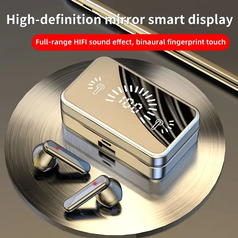 Wireless Earbuds with Power Bank – Hi-Fi Sound & LED Display Case