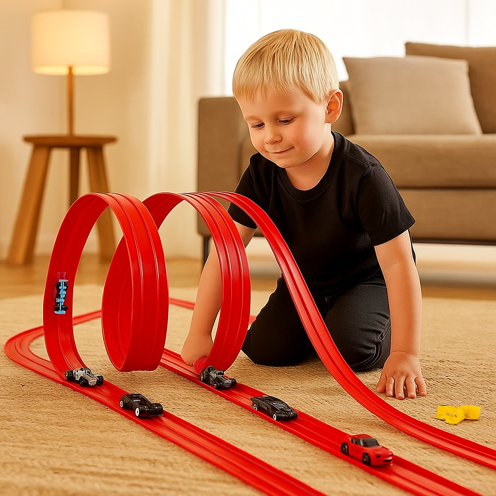 Flexible racing track set