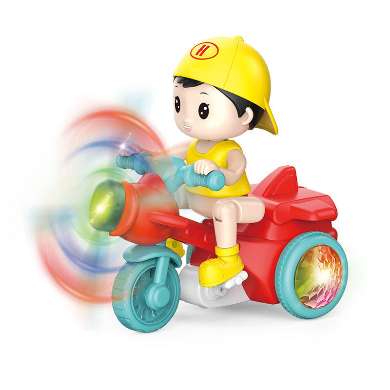 Light-up musical kids stunt scooter toy