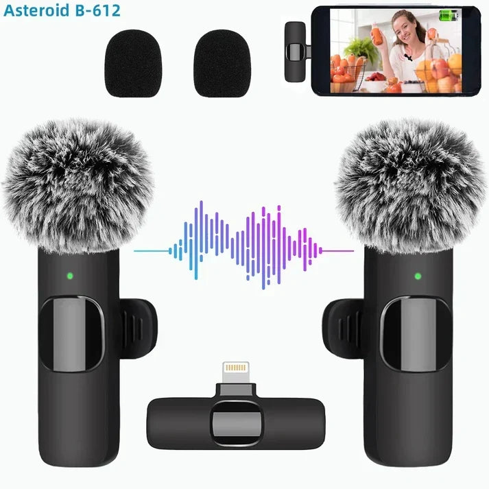 New Wireless Lavalier Microphone Portable Audio Video Recording Mini Microphone