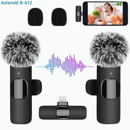 New Wireless Lavalier Microphone Portable Audio Video Recording Mini Microphone