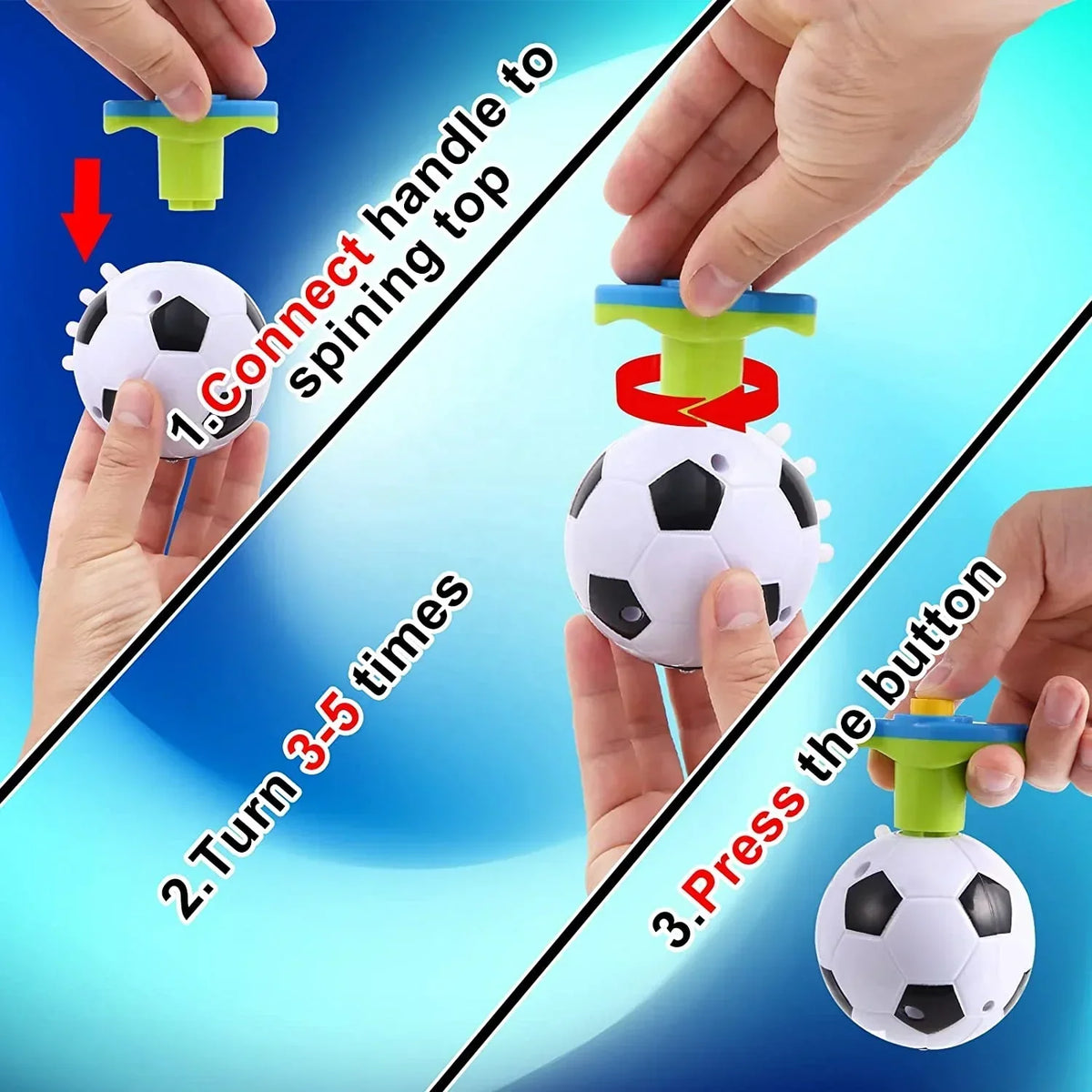 Luminous LED football spinning top Toy