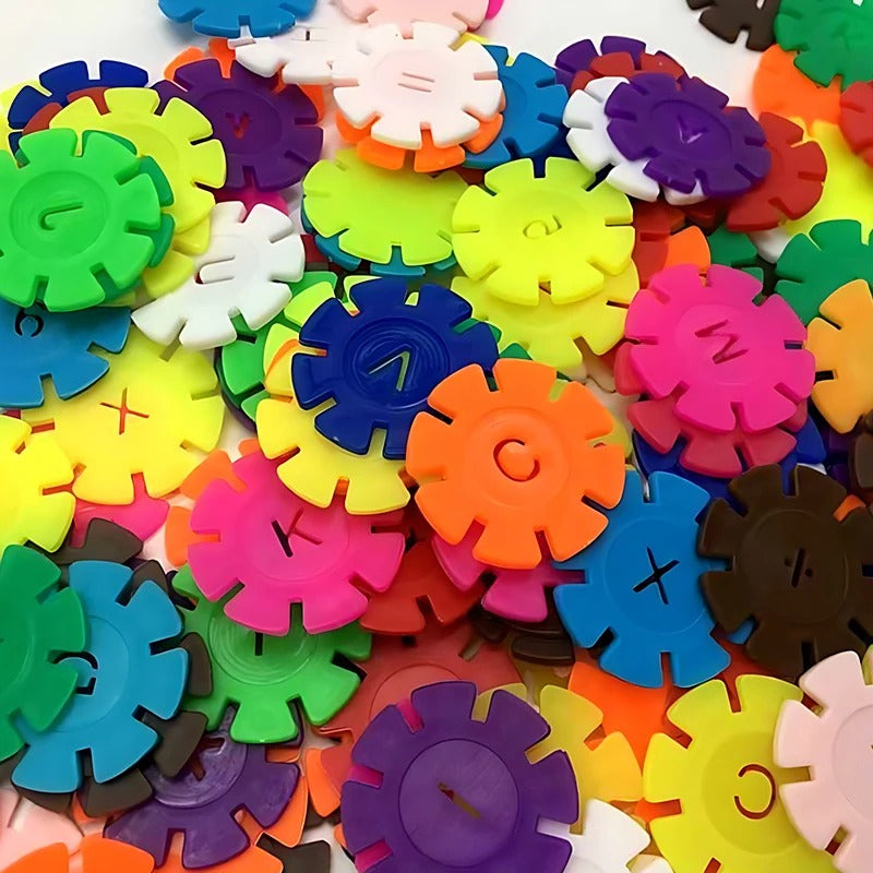 Flake-shaped Montessori Building Blocks