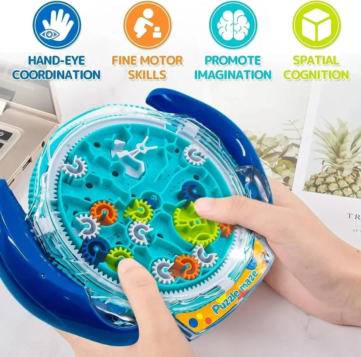 3D ball maze wheel – skill and learning game