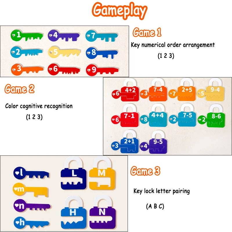 Letters and Maths Locks and Keys Educational Game