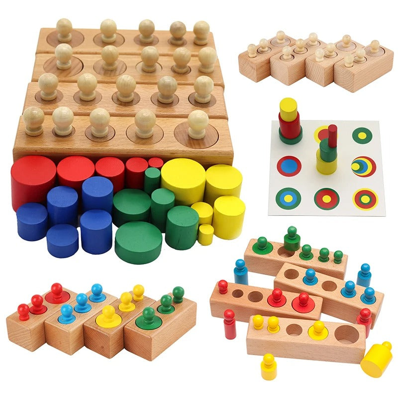 Montessori Wooden Cylinder Puzzle