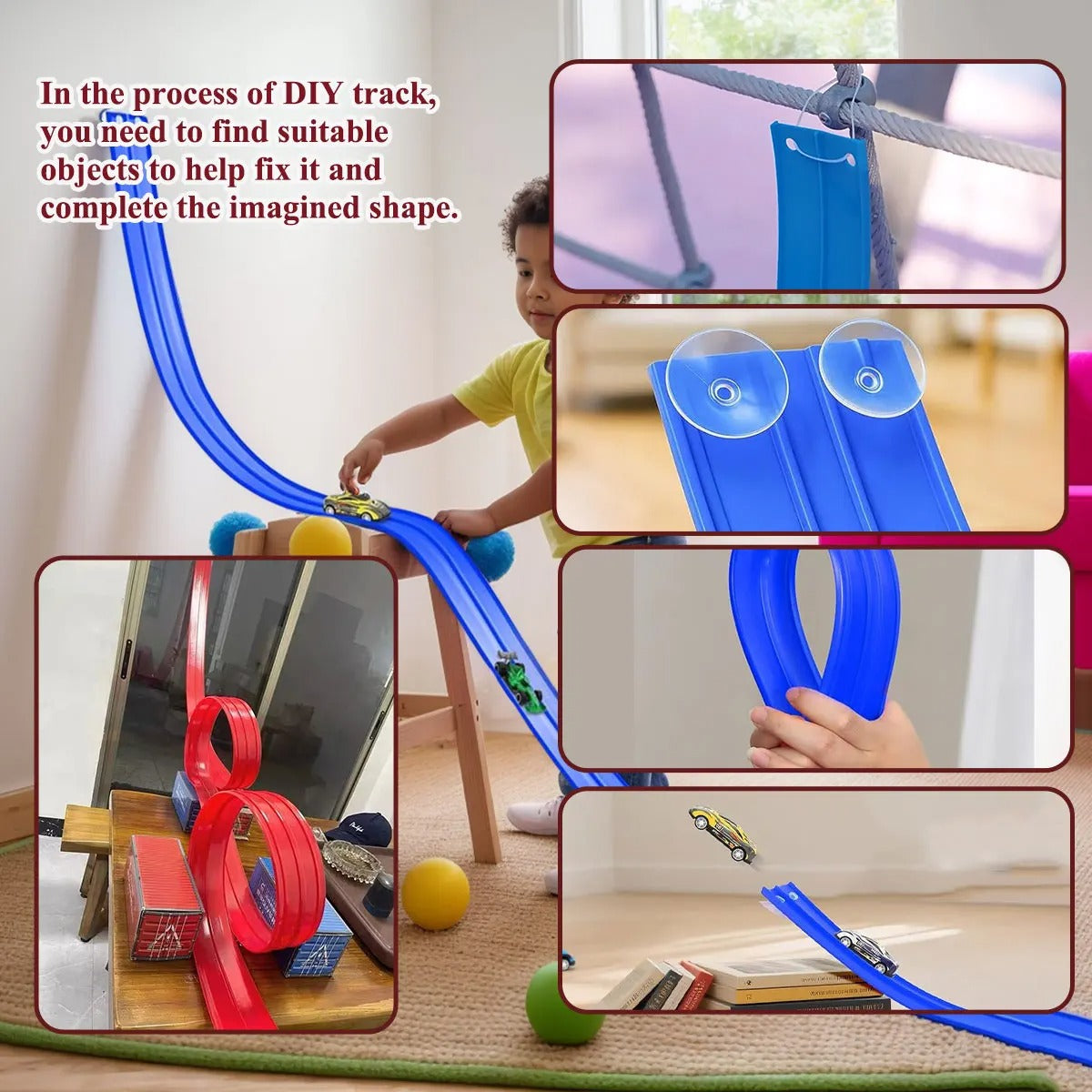 Flexible racing track set