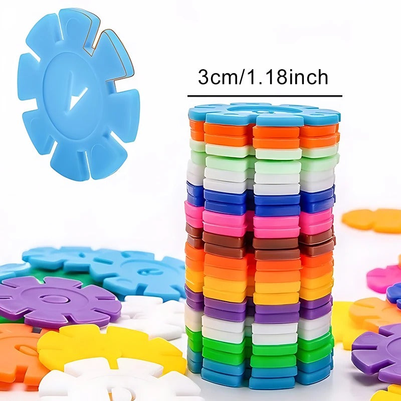 Flake-shaped Montessori Building Blocks