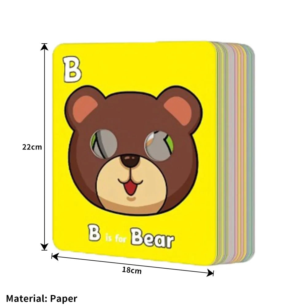 Alphabet flashcards with animal designs