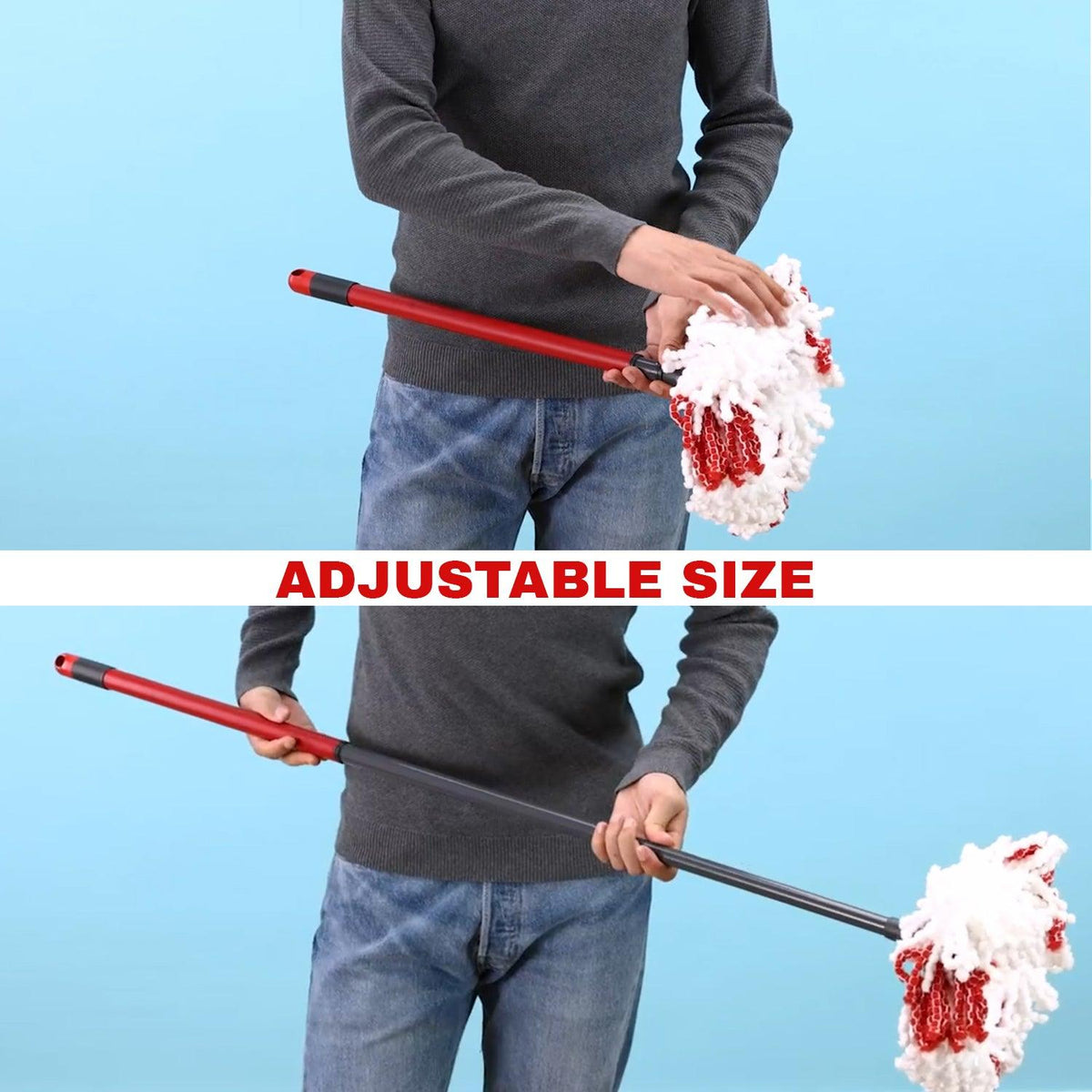 Spinning Mop With Bucket - Turbo Microfibre Mop and Bucket Set with Extra 2-in-1 Head Replacement