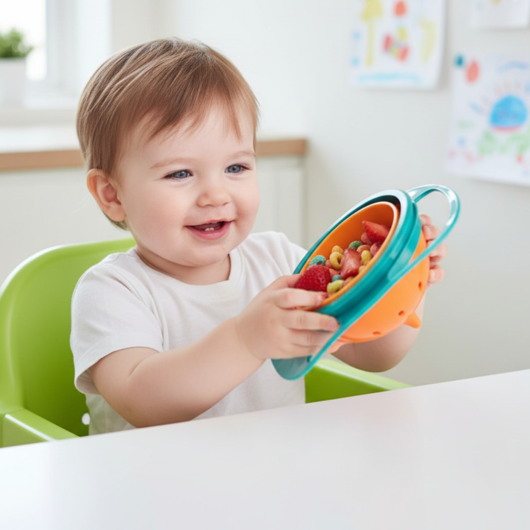 Non-spill baby bowl – eating without spilling