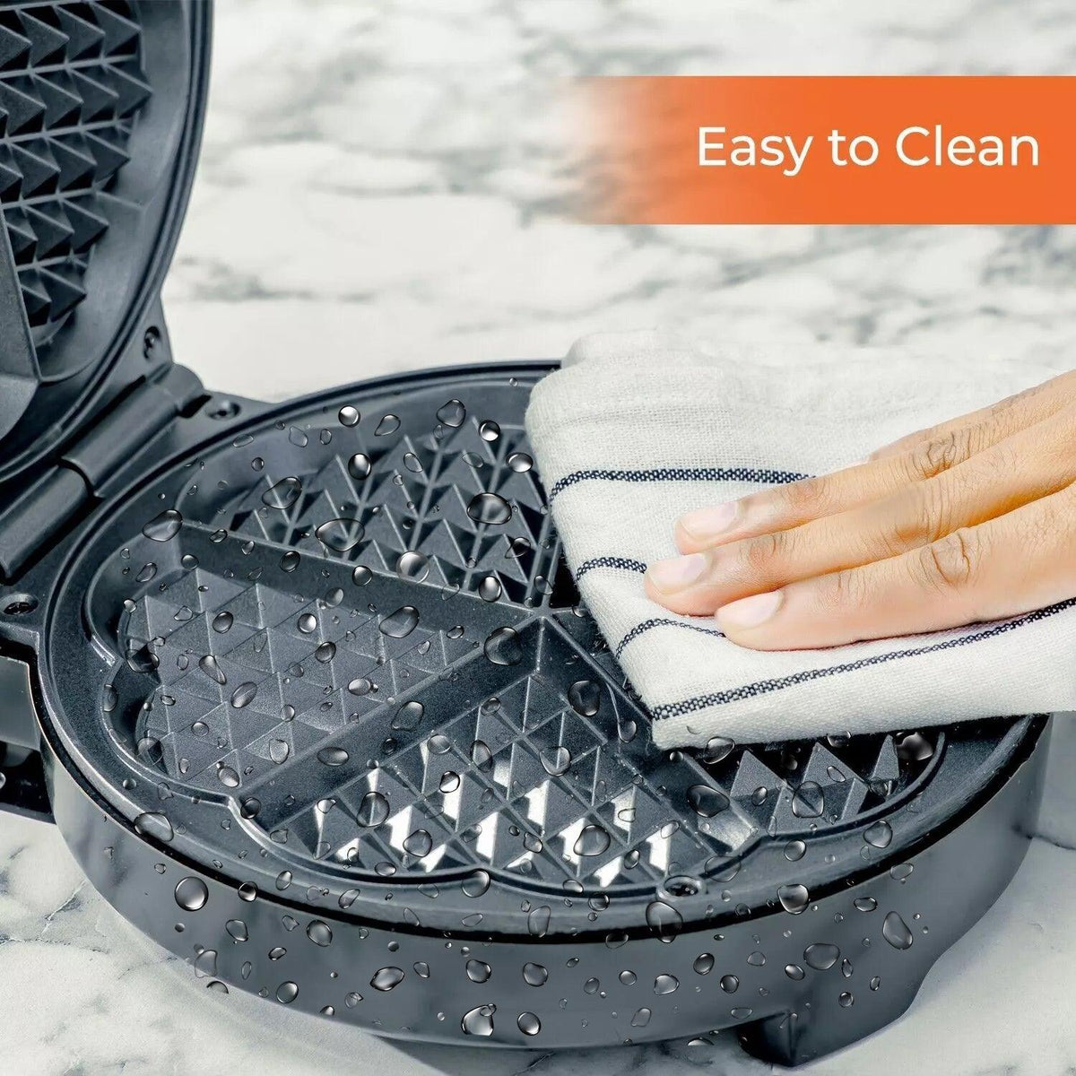 Waffle Maker Machine – Bubble & Heart Shaped Belgian Waffle Iron for Delicious Treats (1000W Non-Stick)