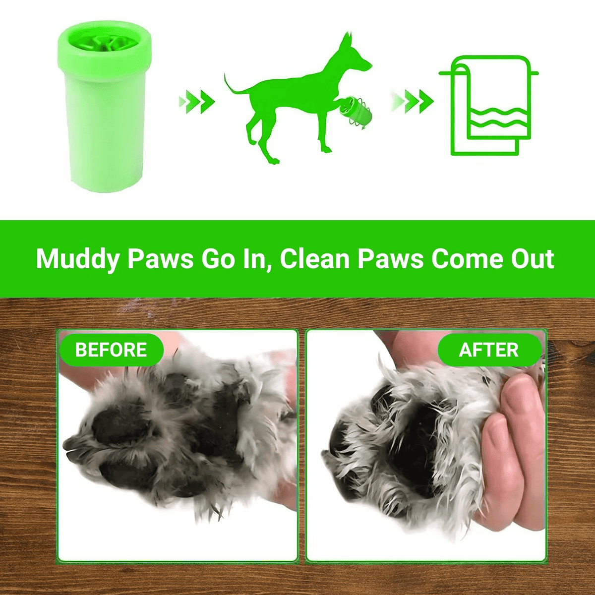 Dog Feet Cleaner - Portable Pet Foot Washer Cup Dog Cat Cleaner Paw Clean Brush Cup Quickly Wash