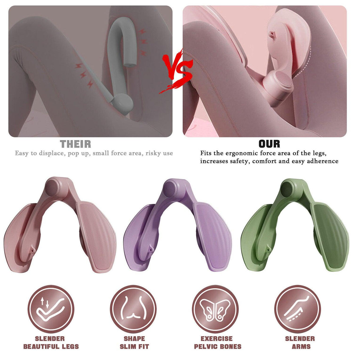 Pelvic Muscle Trainer - Adjustable Inner Thigh Kegel Exerciser Pelvic Floor Muscle Butt Leg Hip Trainer
