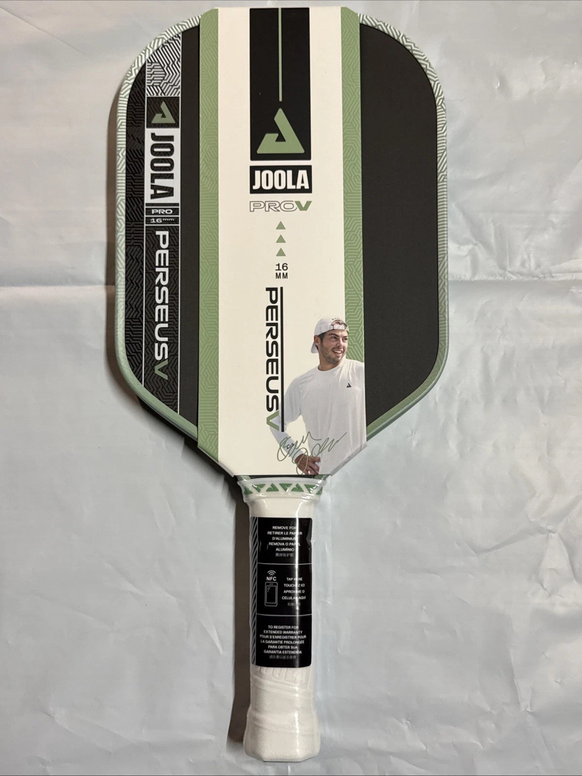 Joola Perseus Pro V Ben Johns Sage Green - 16mm Pickleball Paddle New +Free Ship
