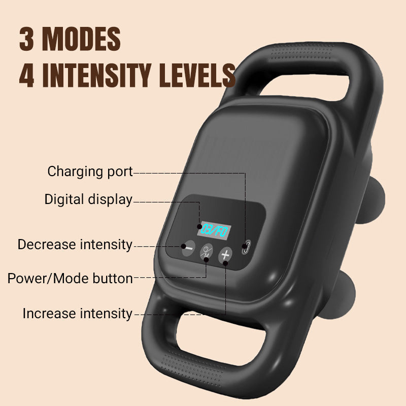 🏋️‍♂️2025 New Hot Sale🎁 4-Head Fascial Gun Massage Apparatus