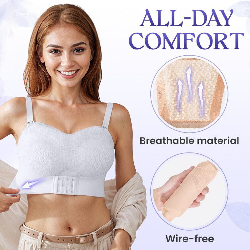 🌸Breathable Non-Slip Strapless Front Buckle Push-Up Bra