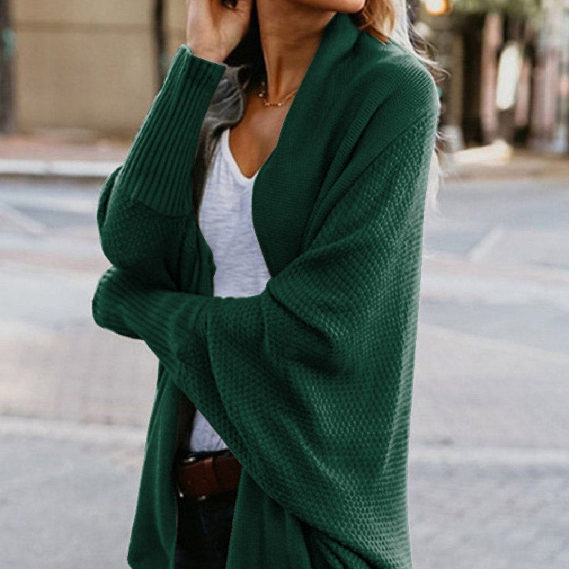 WOMEN'S BATWING CABLE KNITTED SLOUCHY OVERSIZED CARDIGAN SWEATER