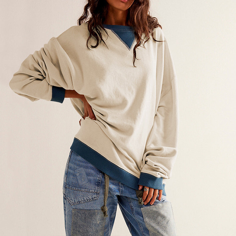 Women's Color Block Pullover Top