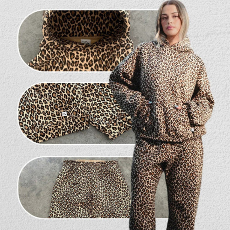 🔥HOT SALE 50% OFF🔥 Stylish Leopard Print Top & Pants Set