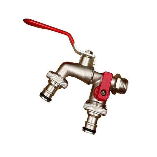 🔥Last Day 50% OFF🔥Universal Stainless Steel Double Outlet Garden Water Faucet