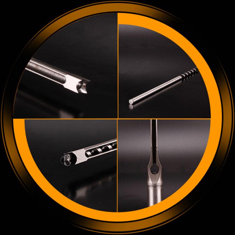 Square Hole Drill Woodworking Tools Auger Mortising Chisel Drill Set