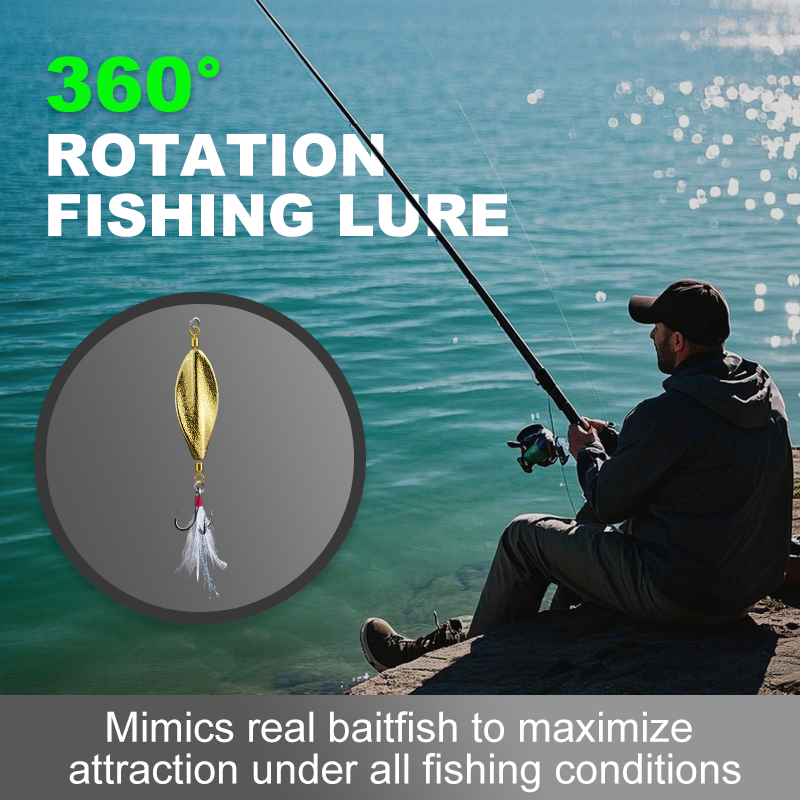 360° Rotation Fishing Lure with Sharp Feather Hook