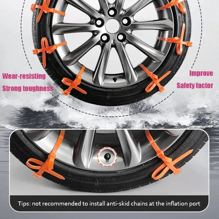 🔥2025 Winter Hot Sale🔥Universal Reusable Anti-skid Nylon Tire Chains