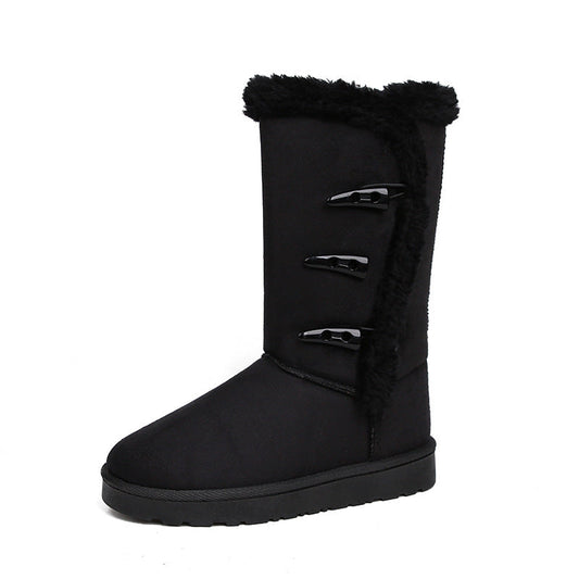 Women's Ultra-Warm Faux Fur Lined Mid-Calf Snow Boots