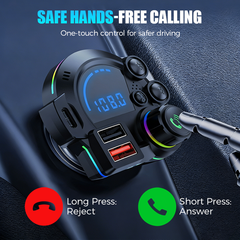 Universal Dual-Port Car FM Bluetooth Transmitter