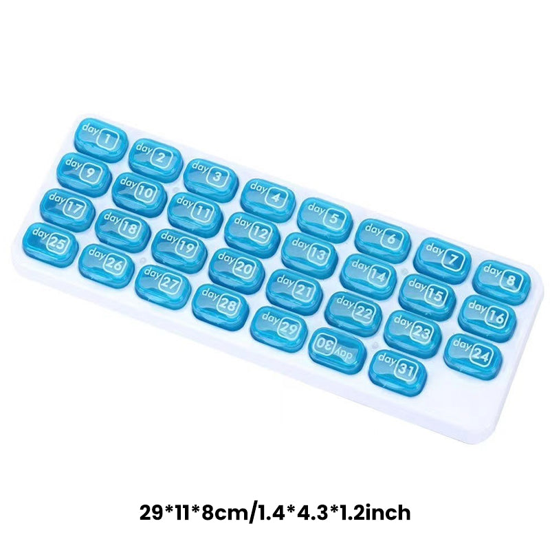 🥳2026 HOT SALE🥳💞50K+ SOLD!🌍✈️ 50% OFF! 4-Week Medication Travel Case – 31-day compartments, easy-open design. Ideal for seniors, vacations & weekly planning. 📅🔒