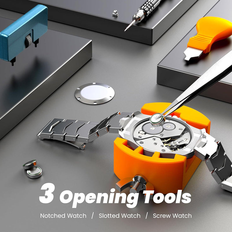 💎 50% OFF! 💎 Professional Watch Repair Tool Kit – All-in-One, Precision Stainless Steel Tools for Battery & Band Fixes