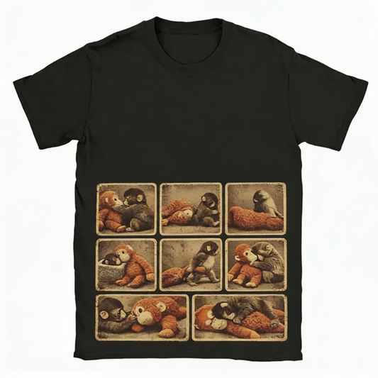 "Punch" Monkey Graphic Oversized T-Shirt