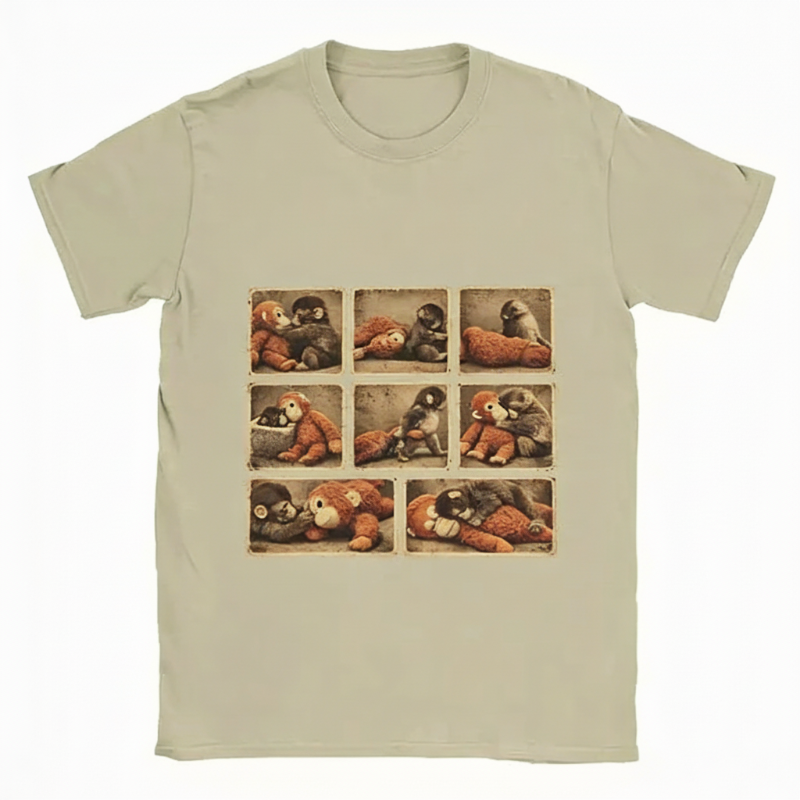 "Punch" Monkey Graphic Oversized T-Shirt