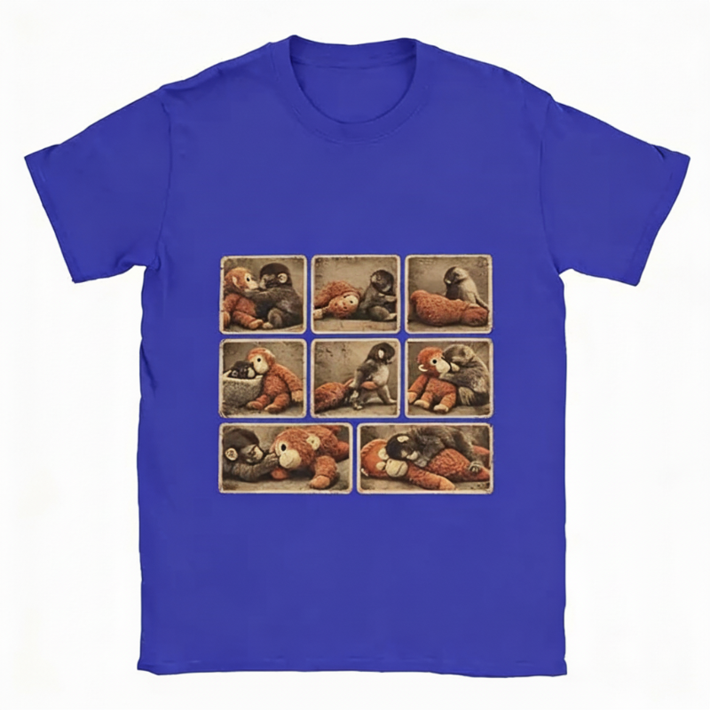 "Punch" Monkey Graphic Oversized T-Shirt