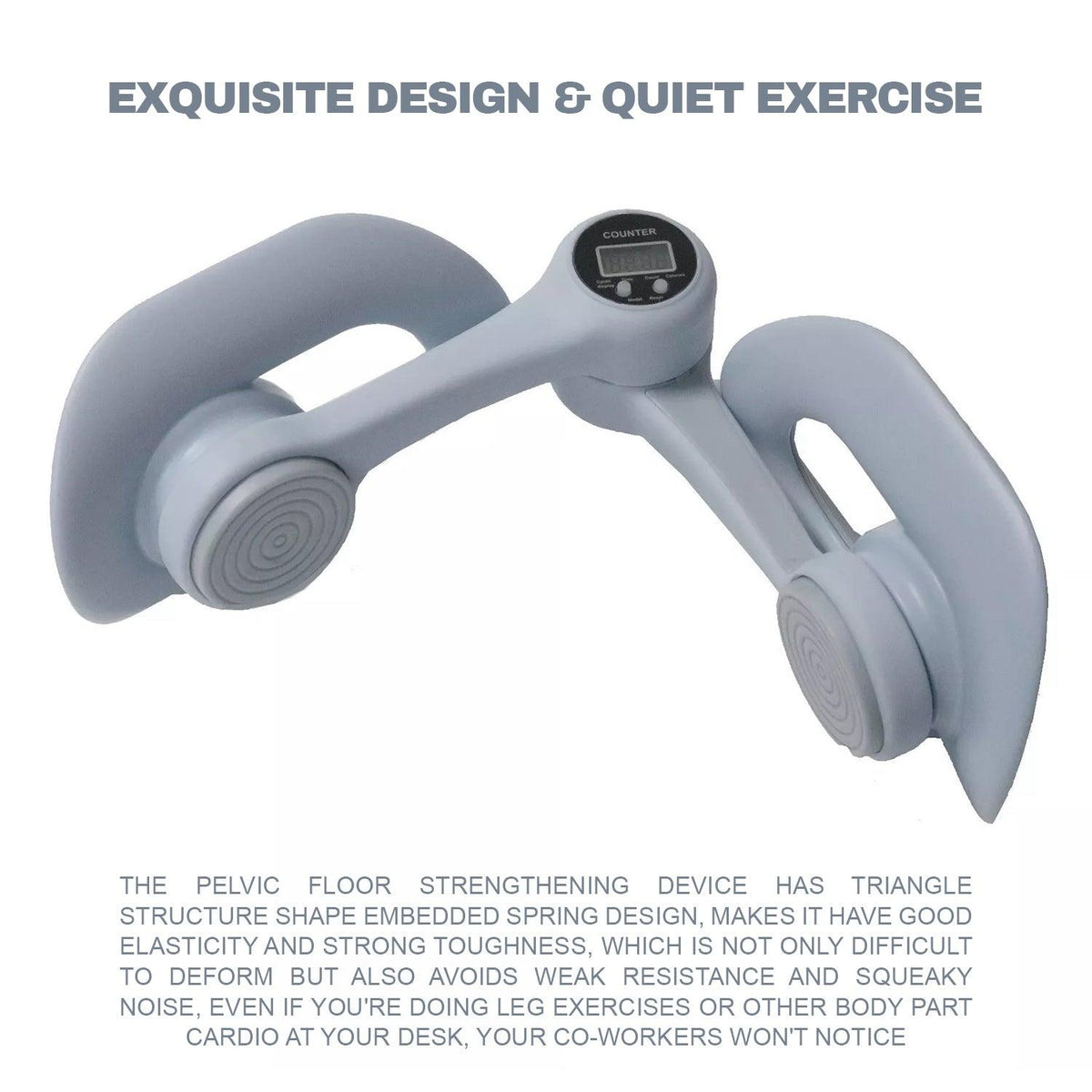 Pelvic Floor Muscle Trainer - Thigh Master with Counter Inner Thigh Kegel Exerciser Butt Leg Arm Hip Trainer