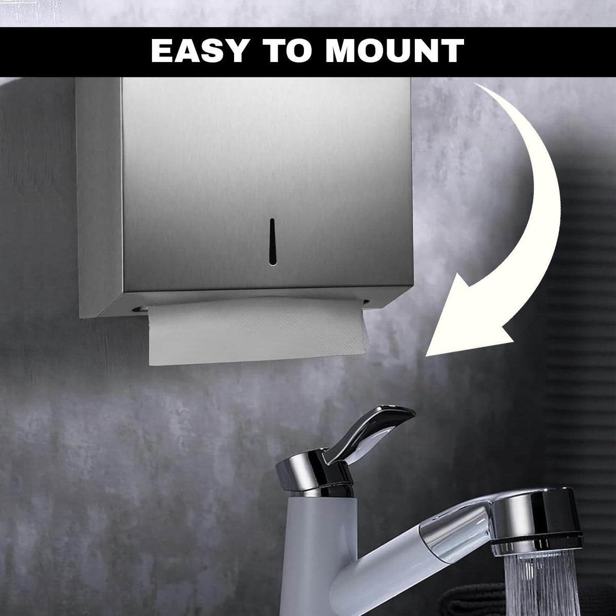 Bathroom Tissue Dispenser - Hand Paper Towel Dispenser Home Toilet Holder Wall Mounted Bathroom Tissue Box