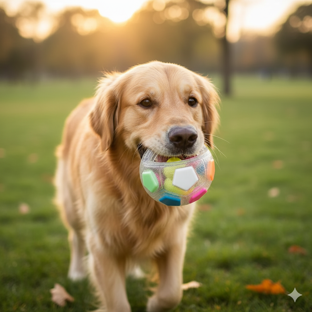 Durable toy ball for stress relief for dogs